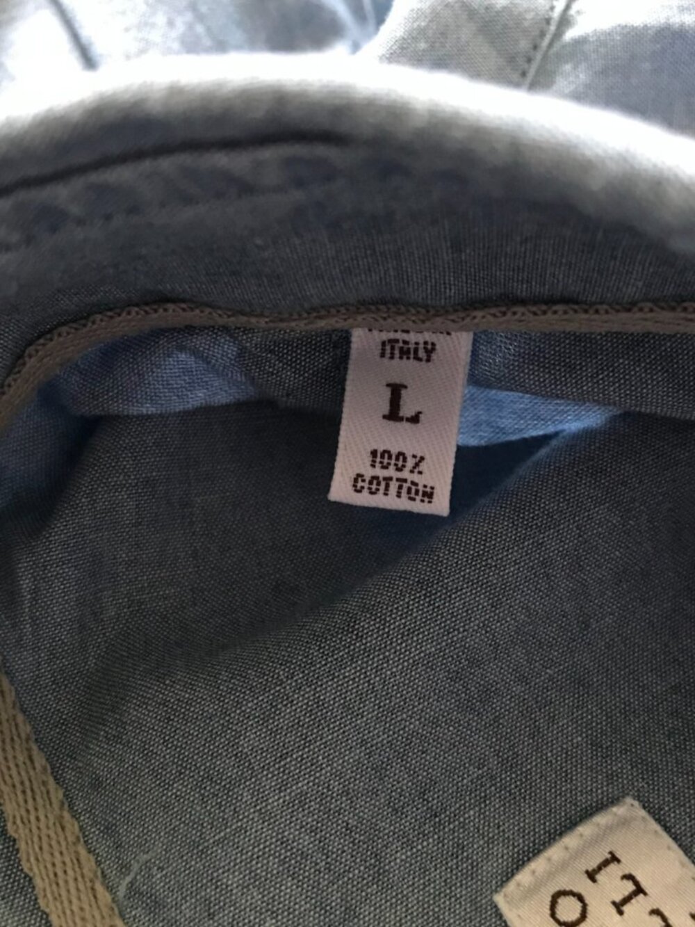 Brunello Cucinelli Denim Button Down Shirt Mens Large Blue Chambray Long Sleeve - Picture 7 of 10